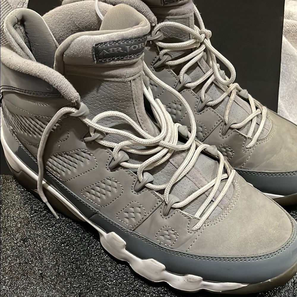 Nine air jordan 9 cool gray 2012 retro Men's Gray High-Top Sneakers